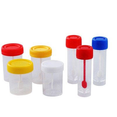 HDMED Specimen Container with graduation 60ML tall form and low form